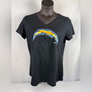 Women’s XL Chargers tee, black with chargers logo